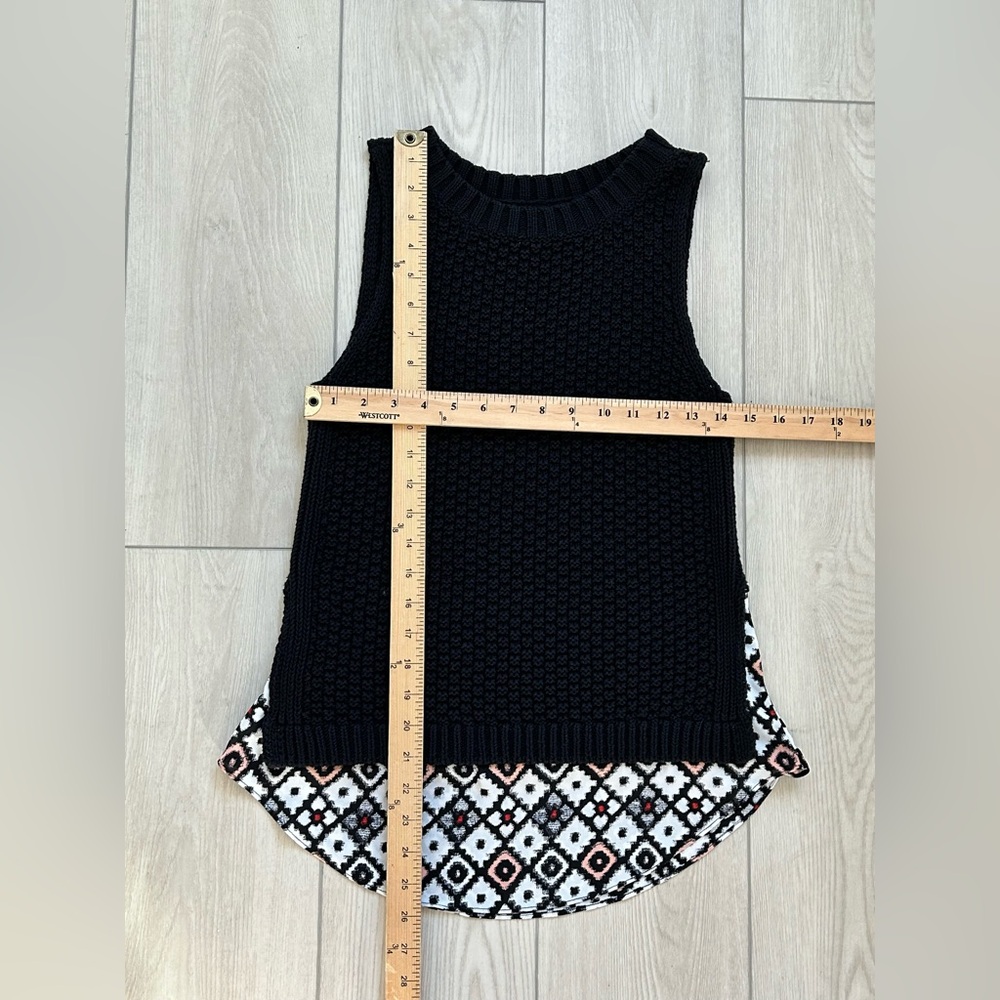 Ann Taylor Loft ~ Patchwork Two In One Sweater Ta… - image 1